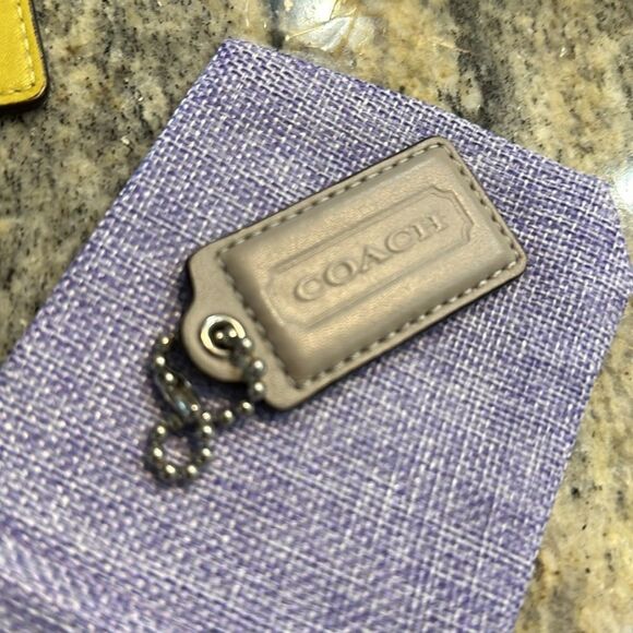 Coach Hang Tag Replacement Piece Leather Gray - Picture 3 of 4
